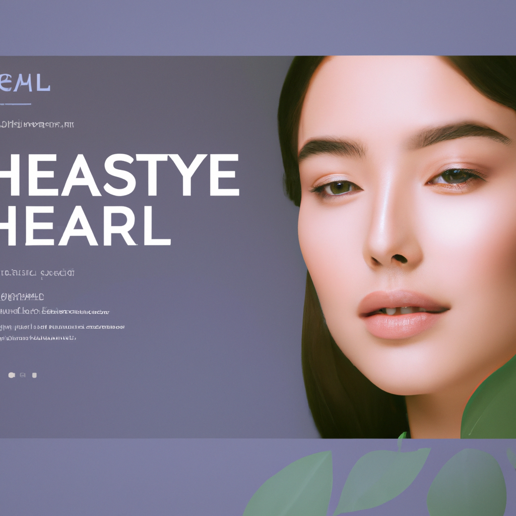 Close-up portrait: soft lighting, dewy skin and botanical elements